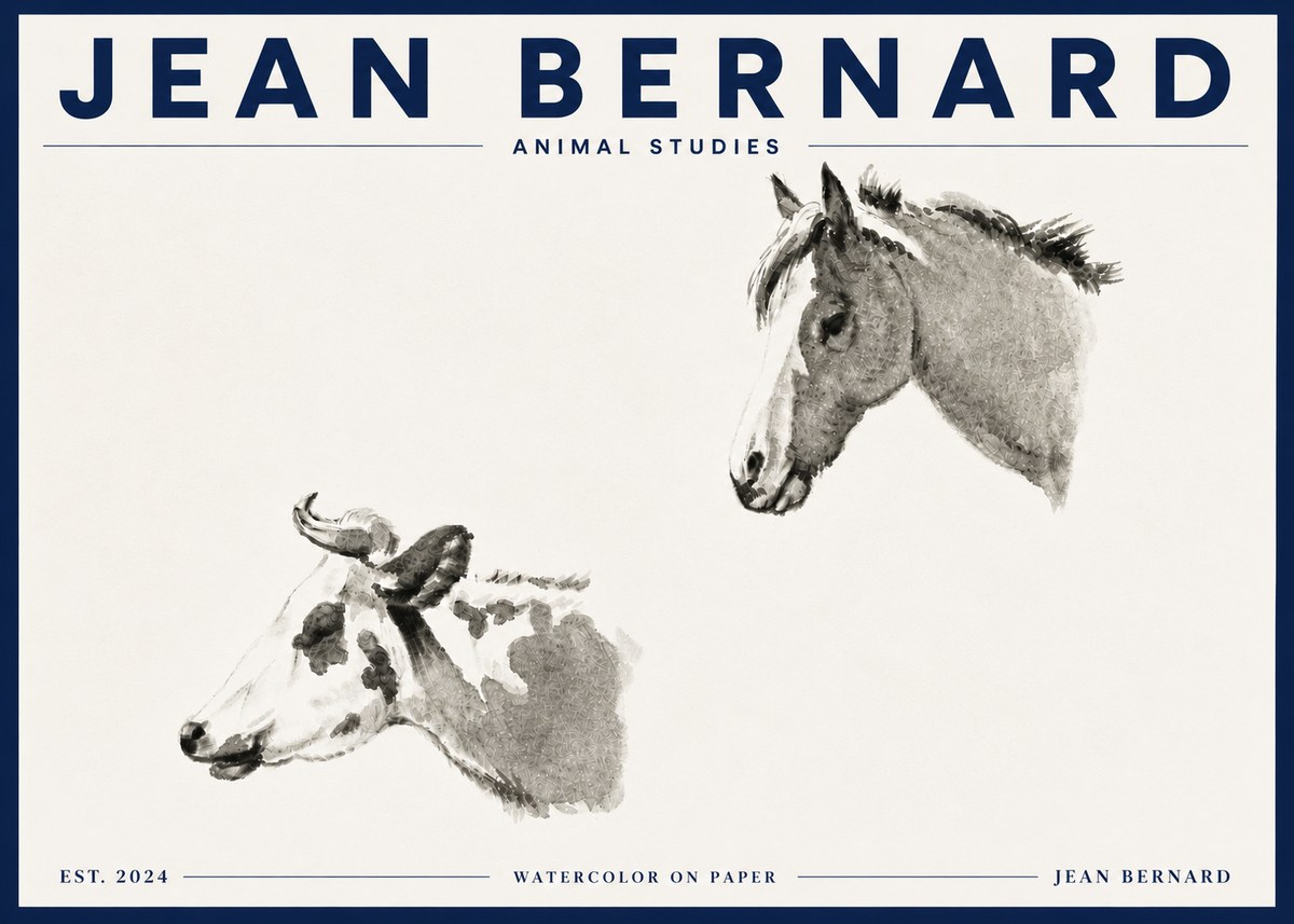 Jean Bernard Animal Studies No5 - Affiche
