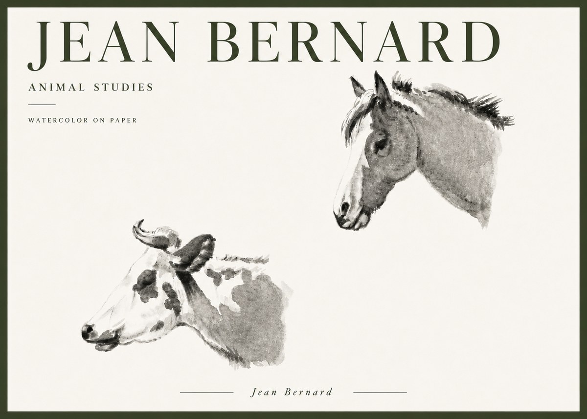 Jean Bernard Animal Studies No6 - Affiche