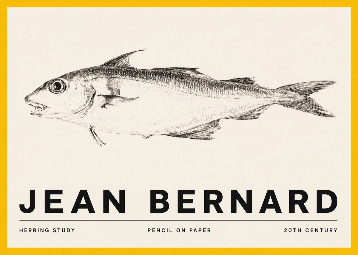 Jean Bernard Herring Study No5 - Affiche