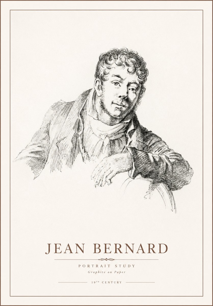 Jean Bernard French Portrait Study No2 - Affiche