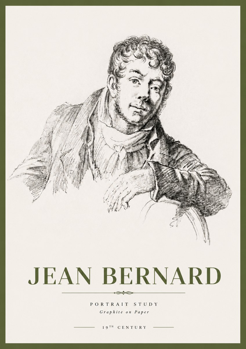 Jean Bernard French Portrait Study No4 - Affiche