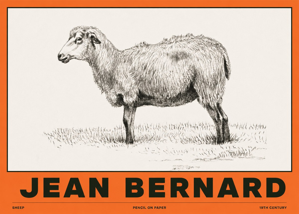 Jean Bernard Sheep No2 - Affiche