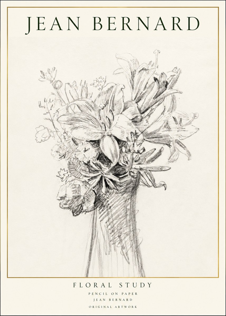 Jean Bernard Bouquet of Lilies No2 - Affiche