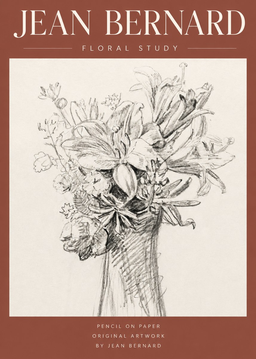 Jean Bernard Bouquet of Lilies No4 - Affiche
