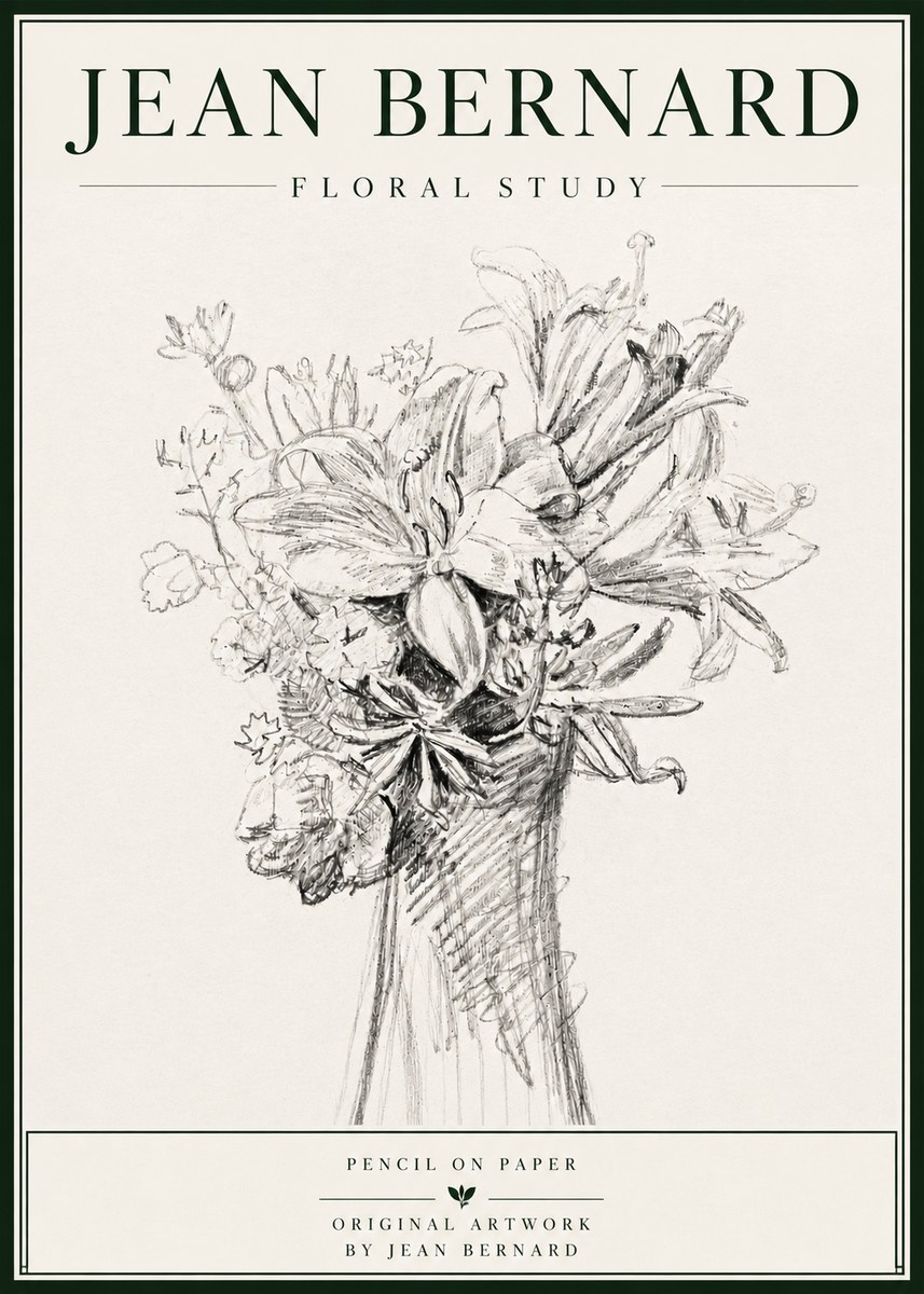 Jean Bernard Bouquet of Lilies No6 - Affiche