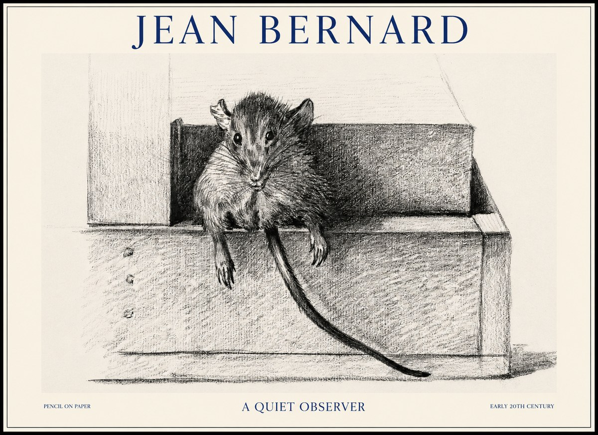 Jean Bernard Study of a Rat I No6 - Affiche