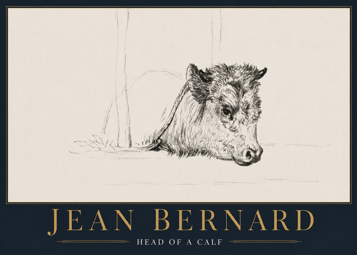 Jean Bernard Study of a Calf I No5 - Affiche