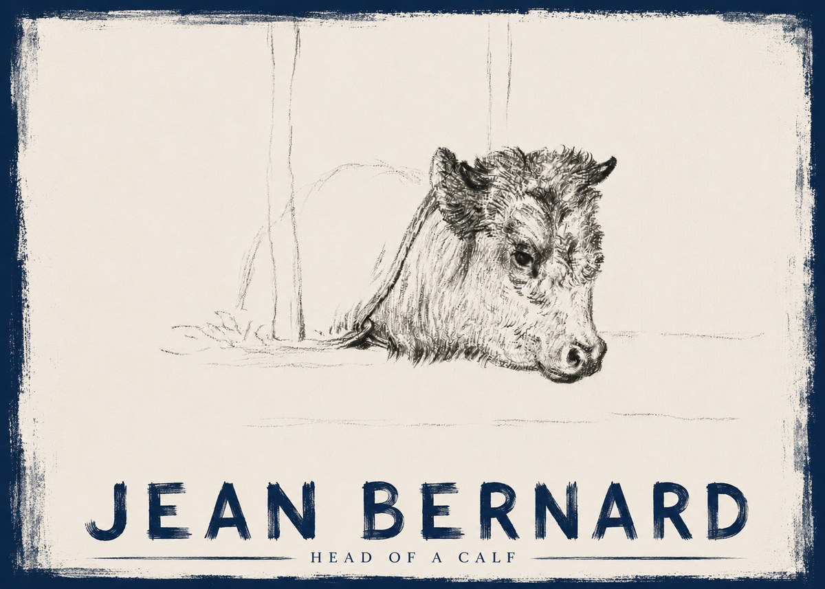 Jean Bernard Study of a Calf I No6 - Affiche