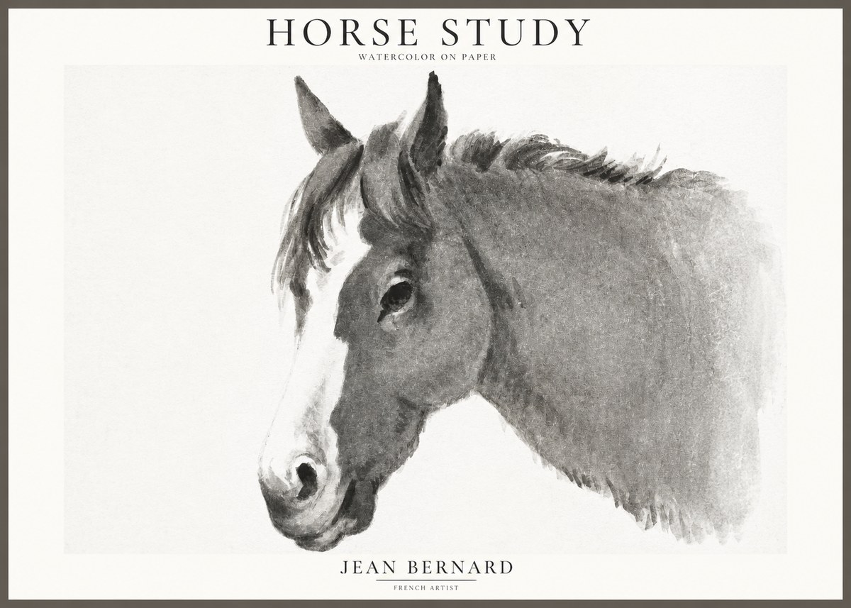 Jean Bernard Horse Study I No1 - Affiche