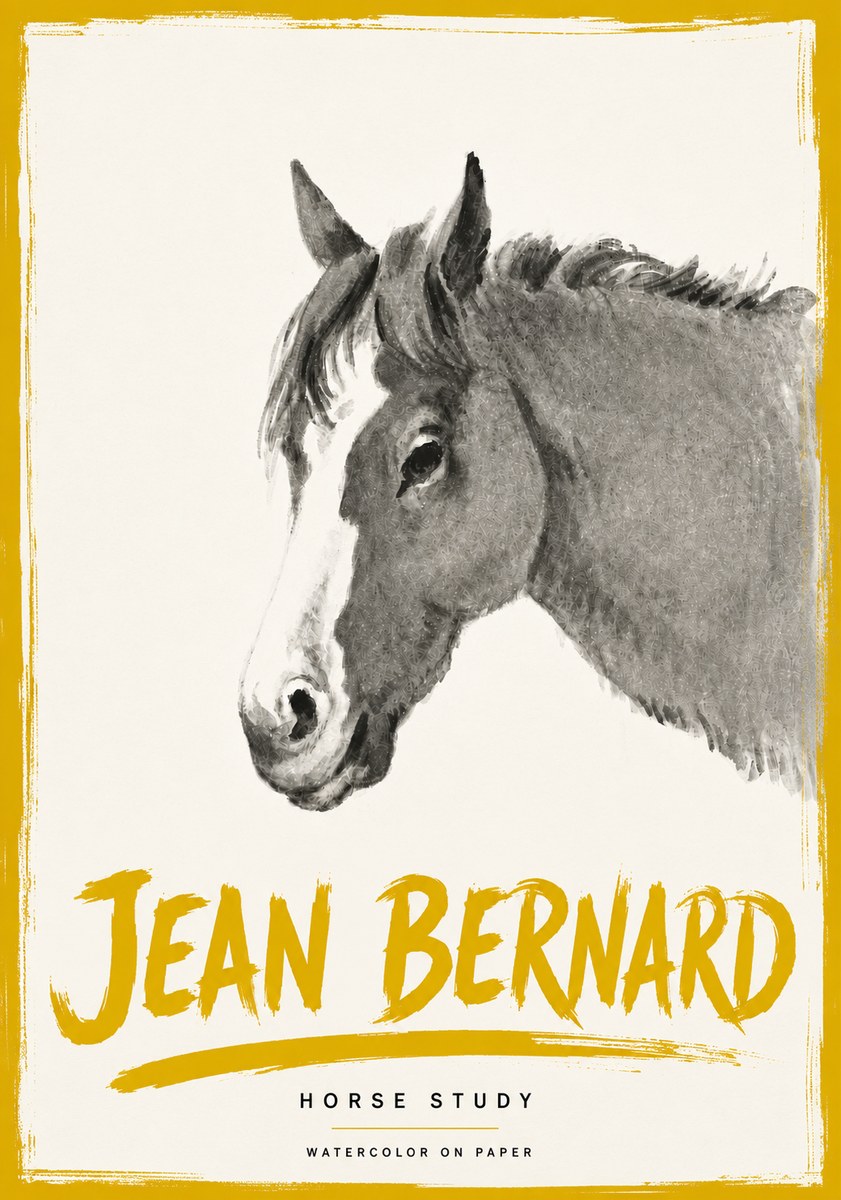 Jean Bernard Horse Study I No6 - Affiche