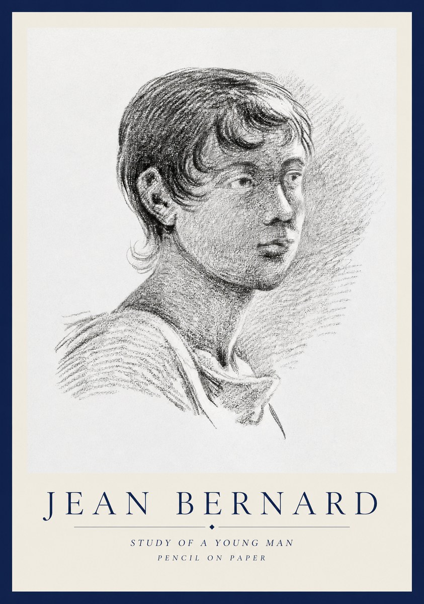 Jean Bernard Study of a Young Boy No3 - Affiche