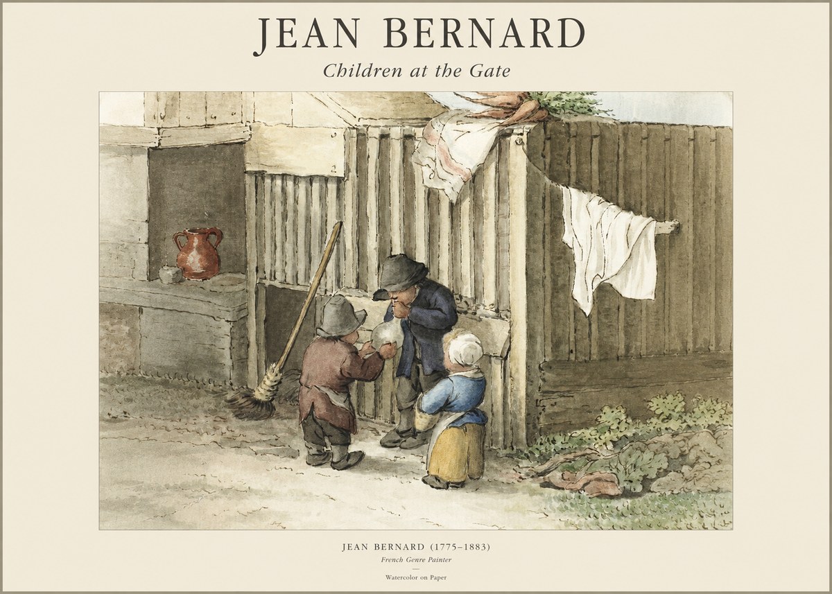 Jean Bernard Children at the Gate No1 - Affiche