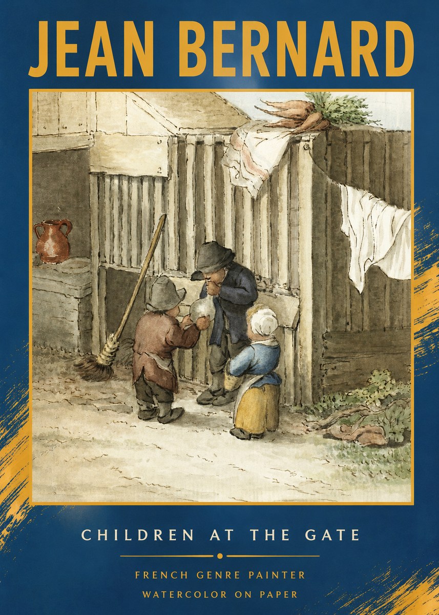 Jean Bernard Children at the Gate No2 - Affiche