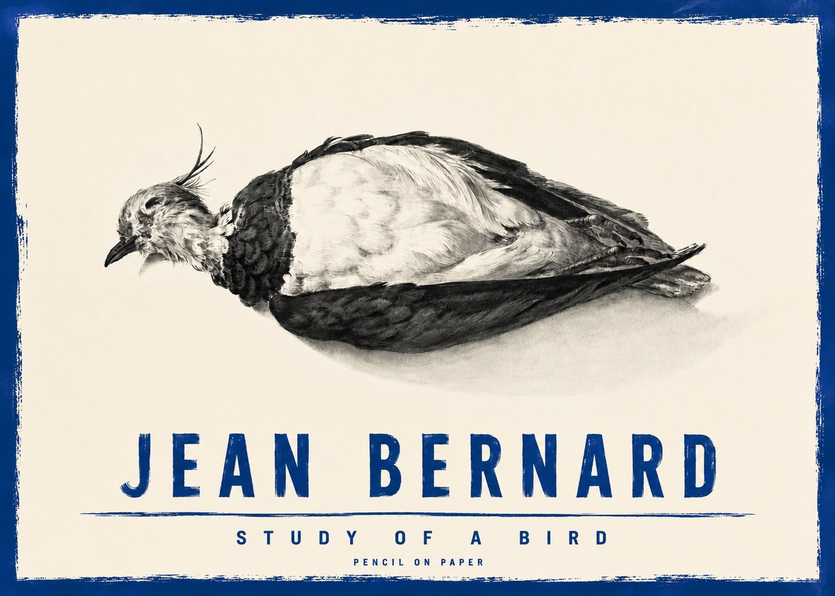 Jean Bernard Study of a Bird II No4 - Affiche
