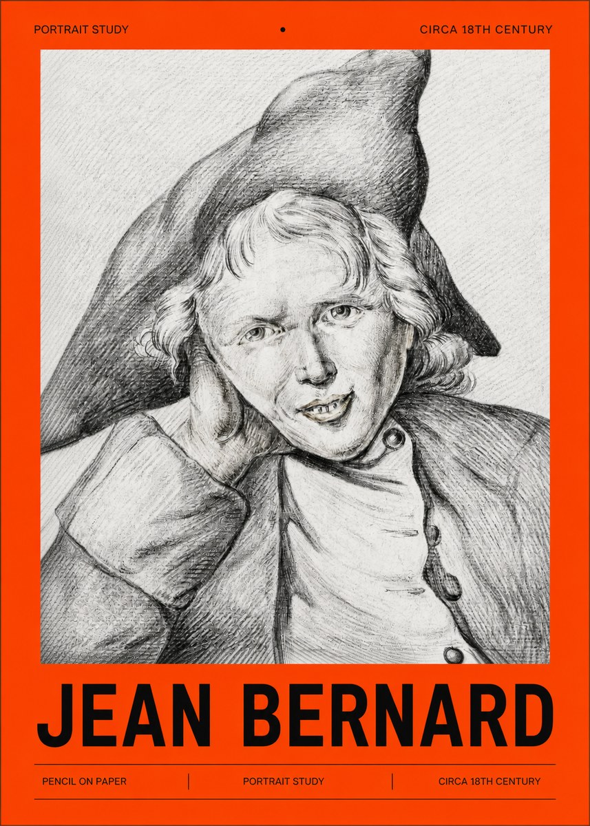 Jean Bernard Portrait Study VII No2 - Affiche