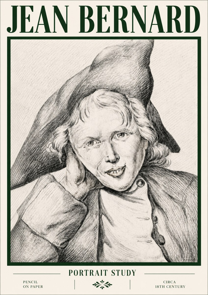 Jean Bernard Portrait Study VII No4 - Affiche