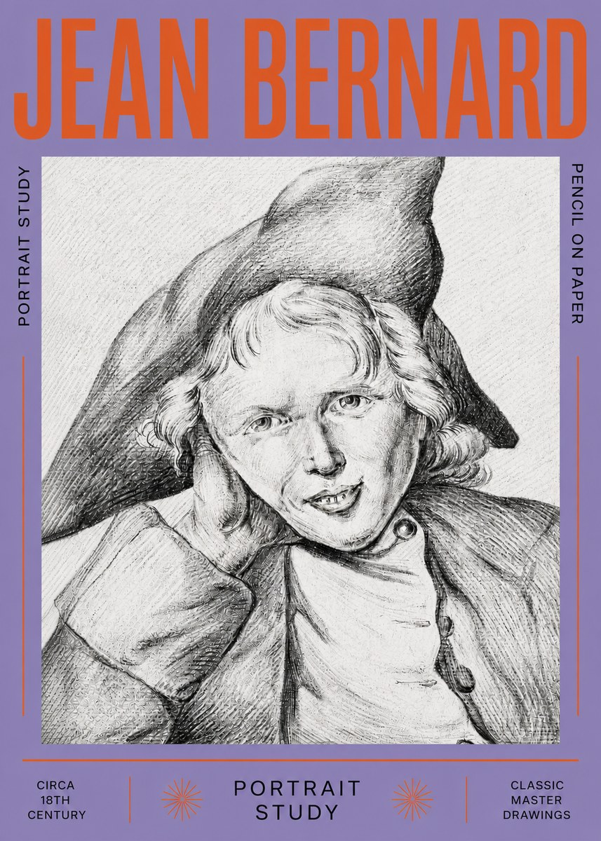 Jean Bernard Portrait Study VII No5 - Affiche