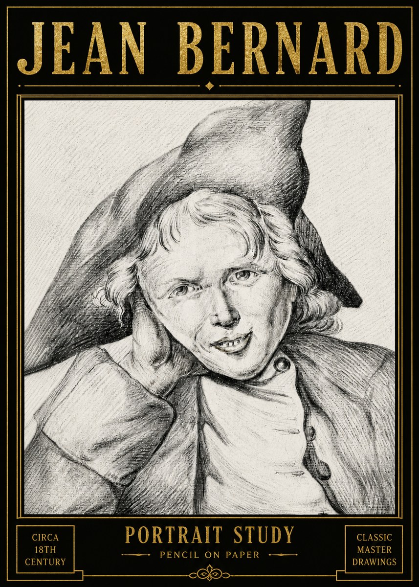 Jean Bernard Portrait Study VII No6 - Affiche