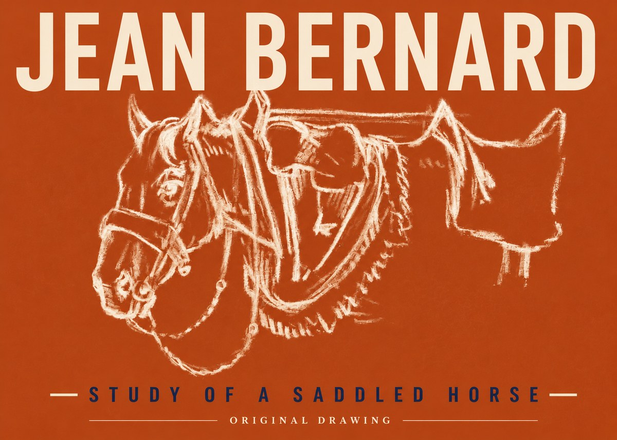 Jean Bernard Study of a Horse VII No5 - Affiche