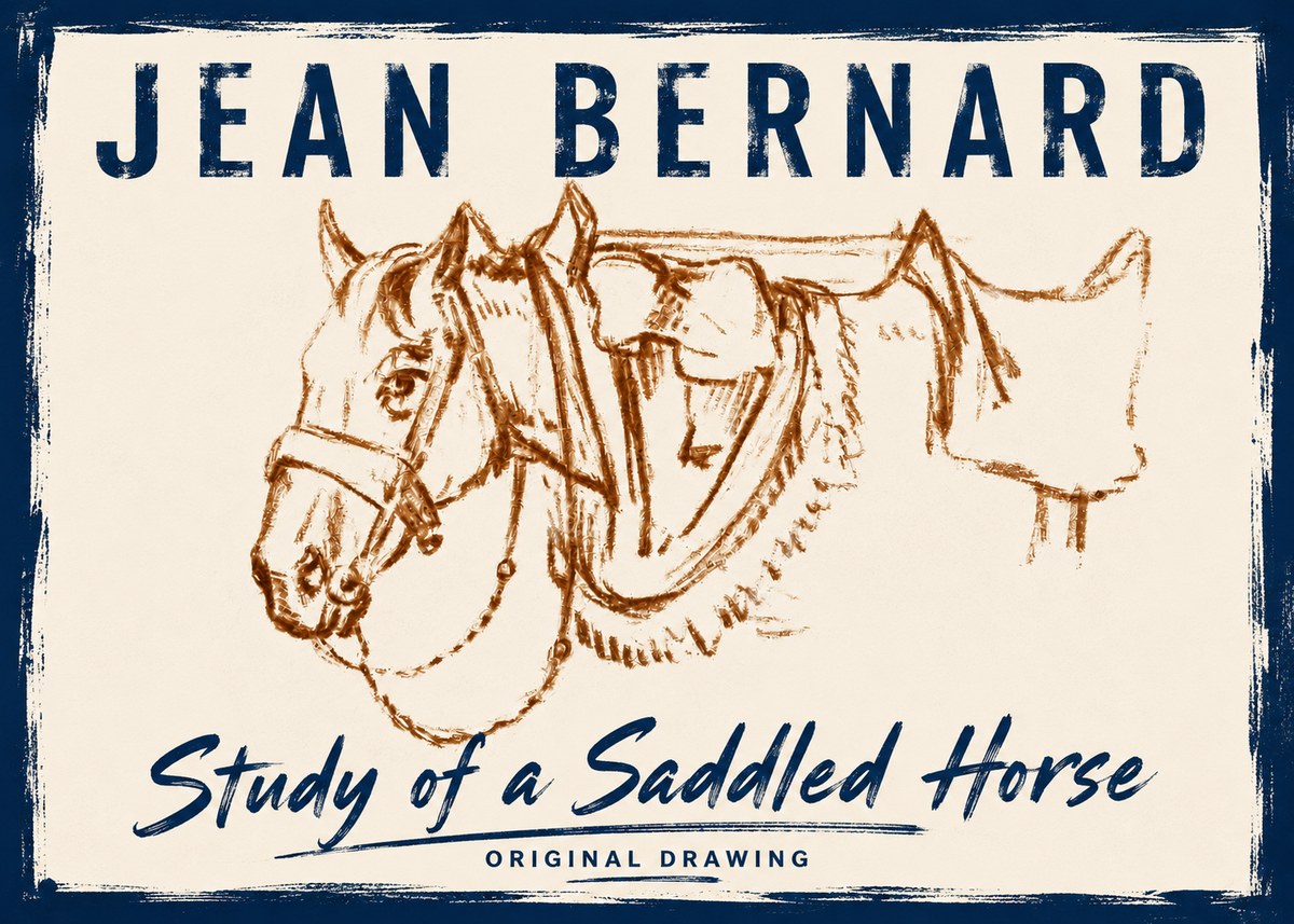 Jean Bernard Study of a Horse VII No6 - Affiche