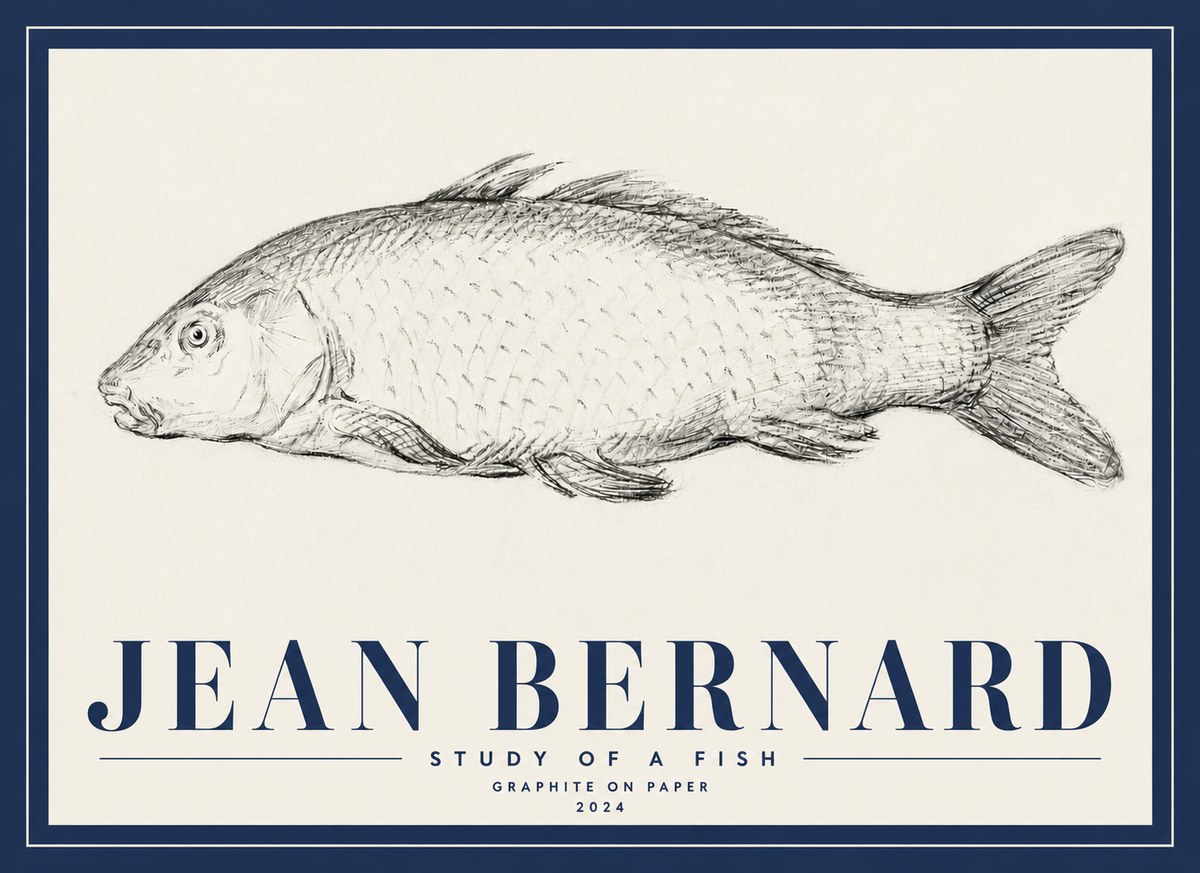 Jean Bernard Study of a Fish III No6 - Affiche