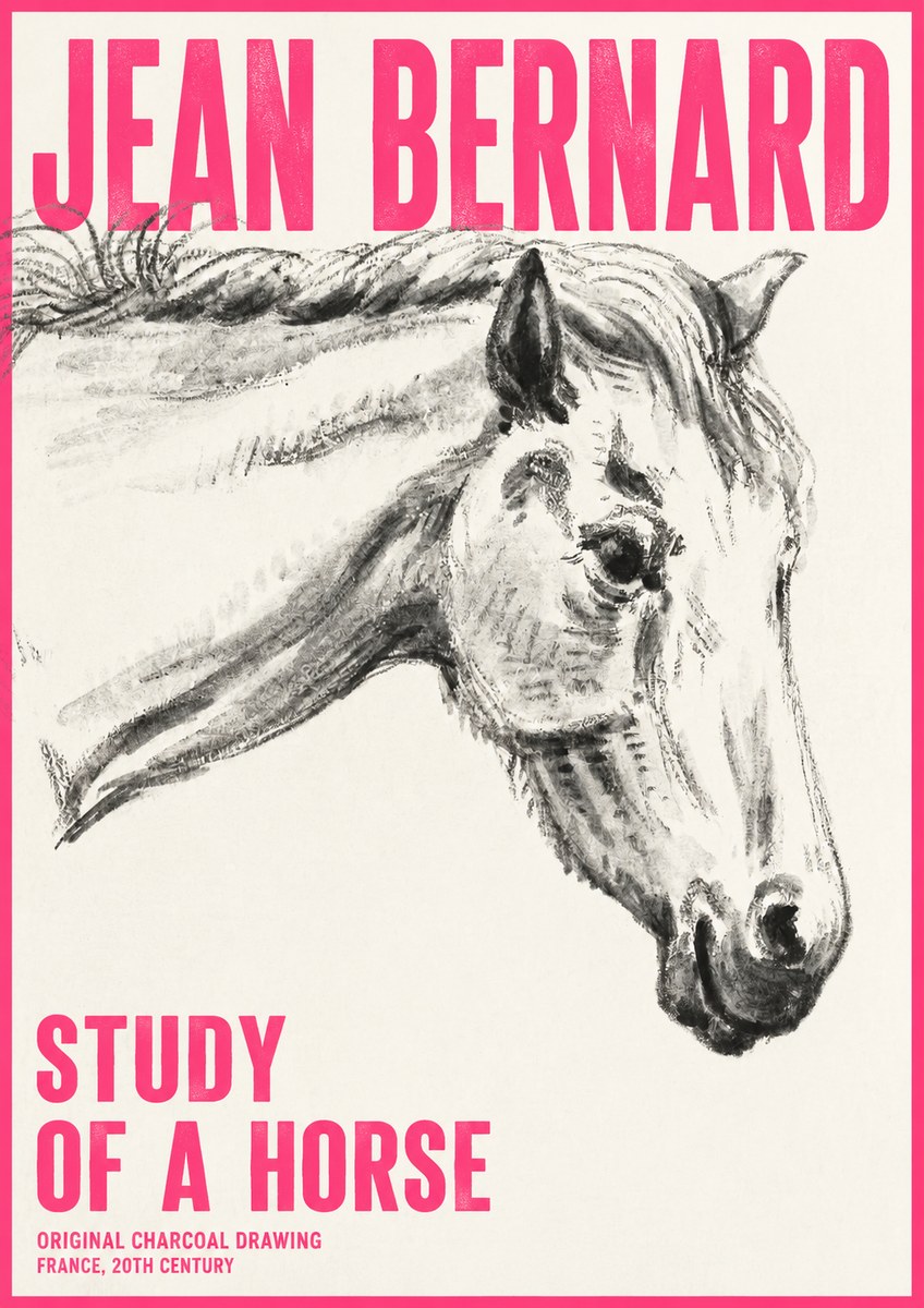 Jean Bernard Study of a Horse VIII No6 - Affiche