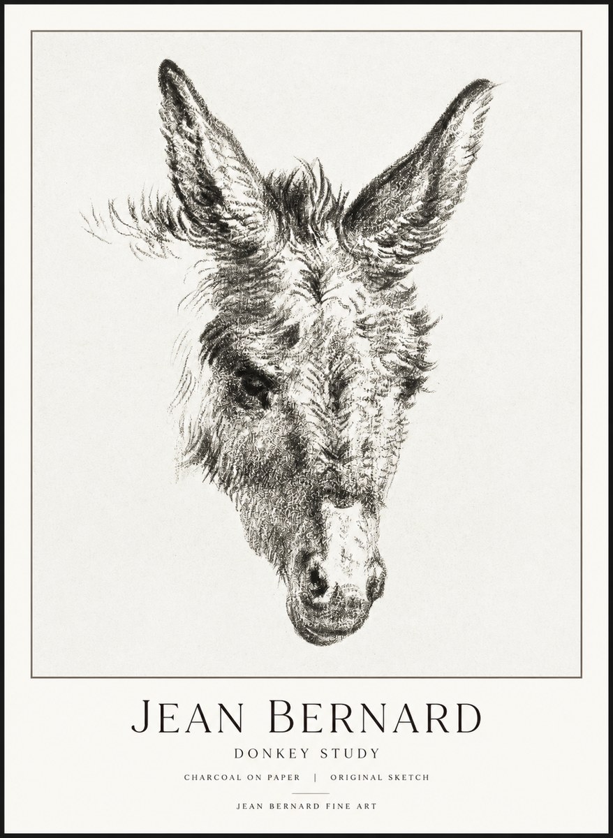 Jean Bernard Donkey Study IV No3 - Affiche