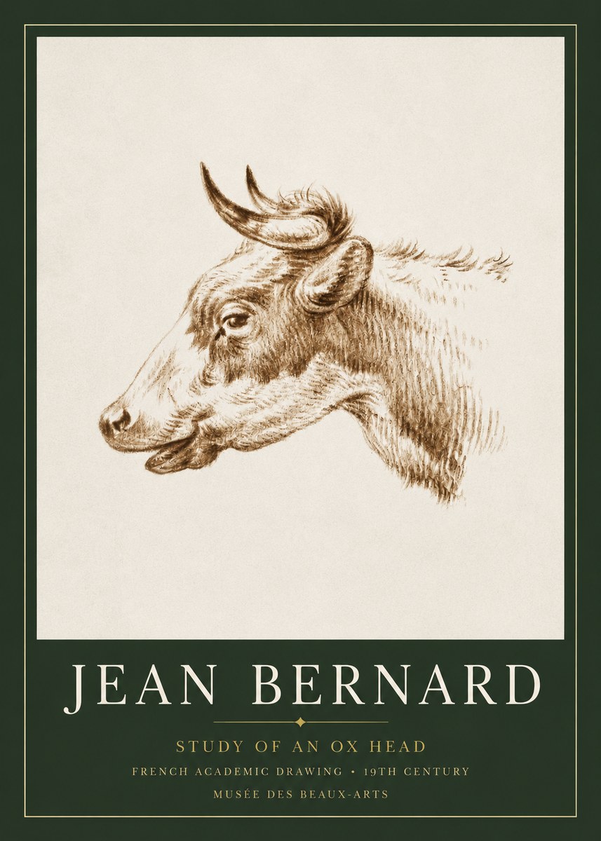 Jean Bernard Bovine Study II No5 - Affiche