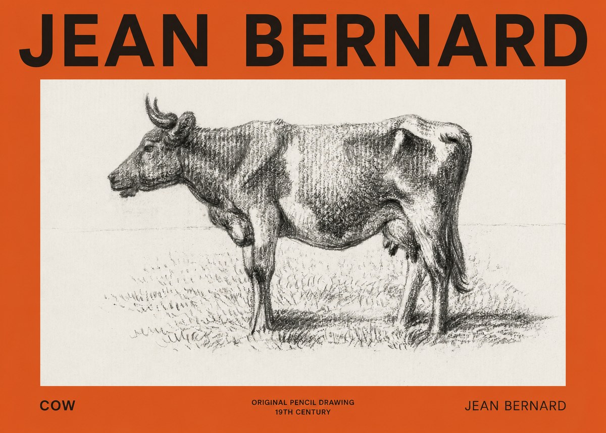 Jean Bernard Cow I No2 - Affiche