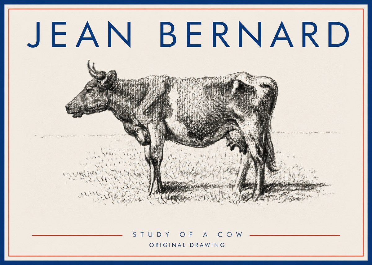 Jean Bernard Cow I No5 - Affiche