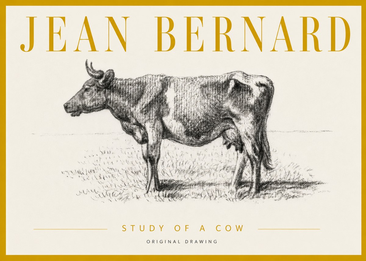 Jean Bernard Cow I No6 - Affiche