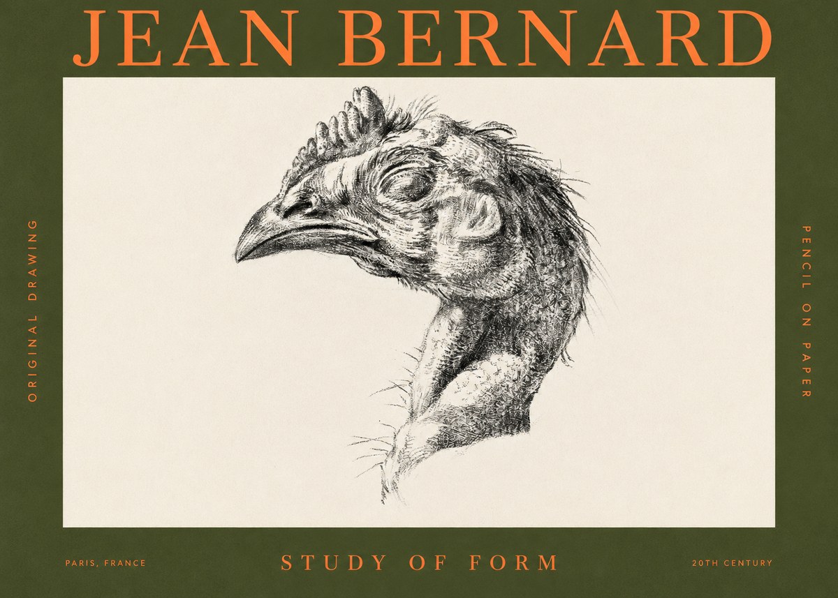 Jean Bernard Study of Form II No2 - Affiche