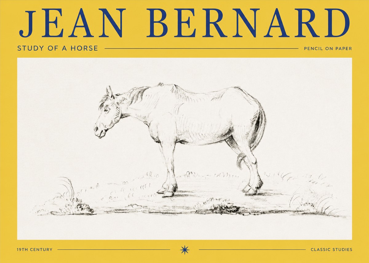 Jean Bernard Study of a Horse IX No2 - Affiche