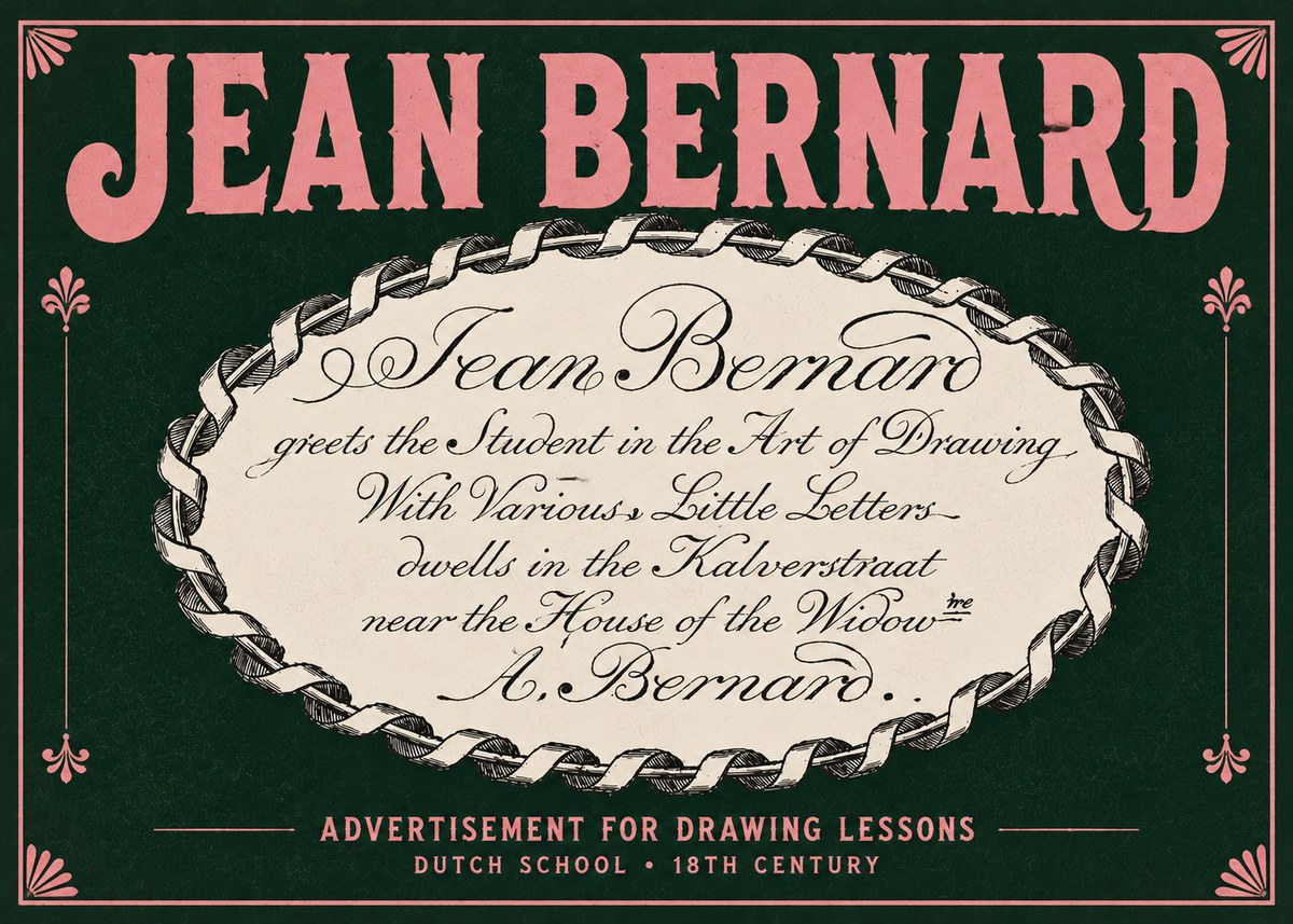 Jean Bernard Jean Bernard - Teacher of the Art of Drawing No5 - Affiche