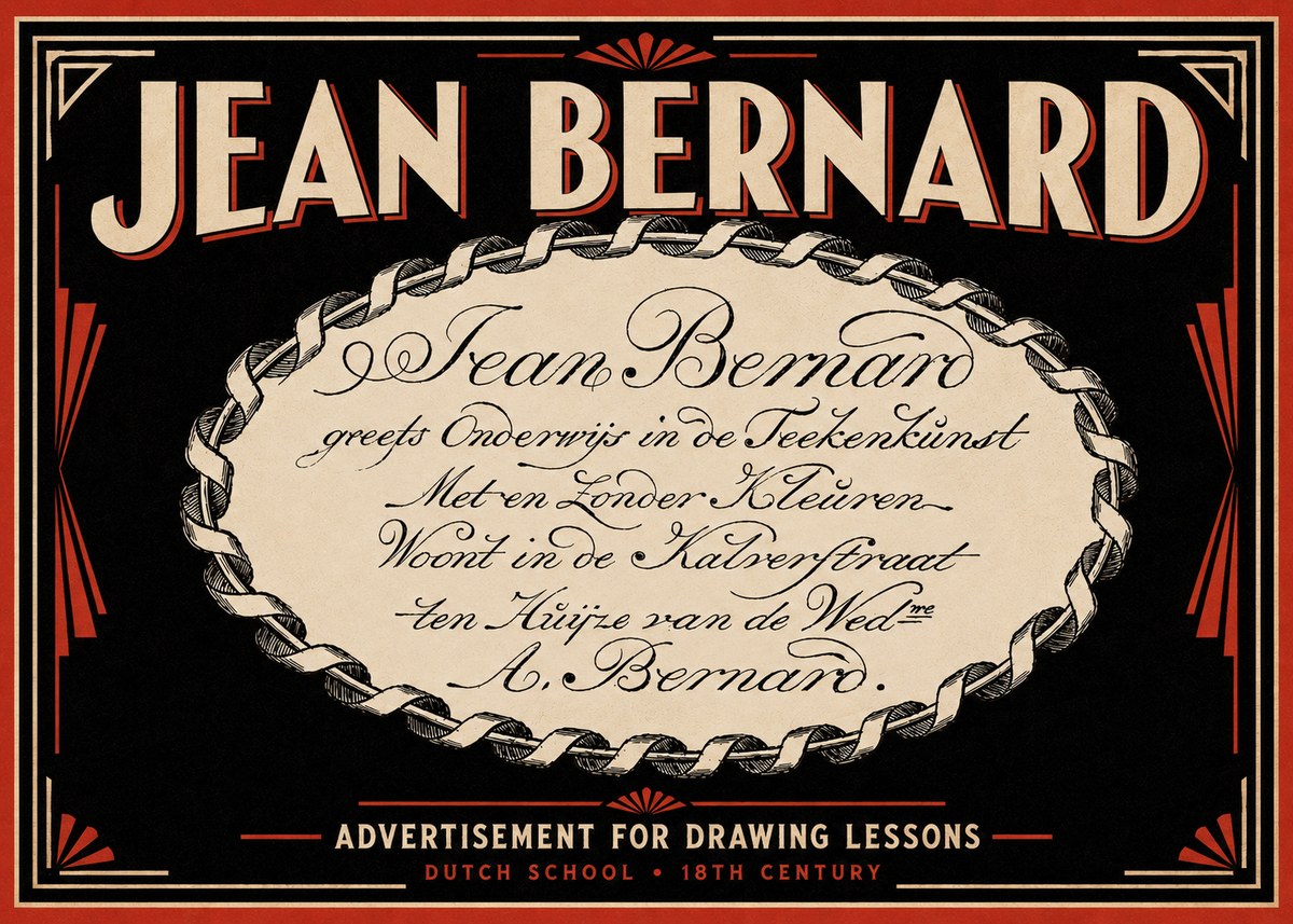 Jean Bernard Jean Bernard - Teacher of the Art of Drawing No6 - Affiche