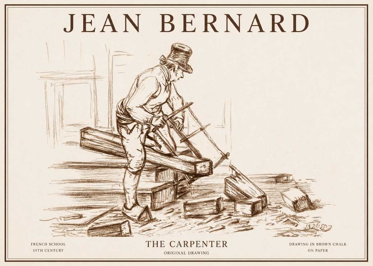 Jean Bernard The Carpenter No1 - Affiche