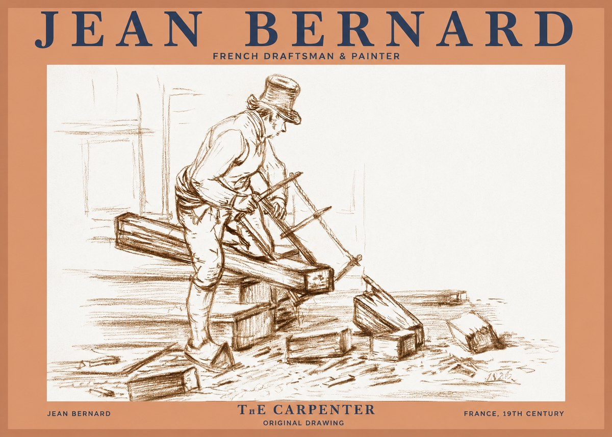 Jean Bernard The Carpenter No2 - Affiche