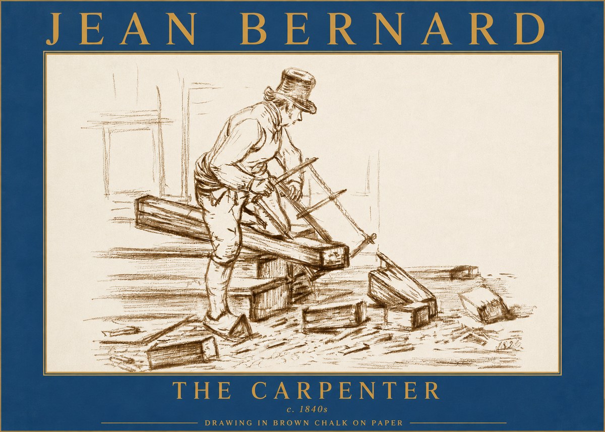 Jean Bernard The Carpenter No5 - Affiche
