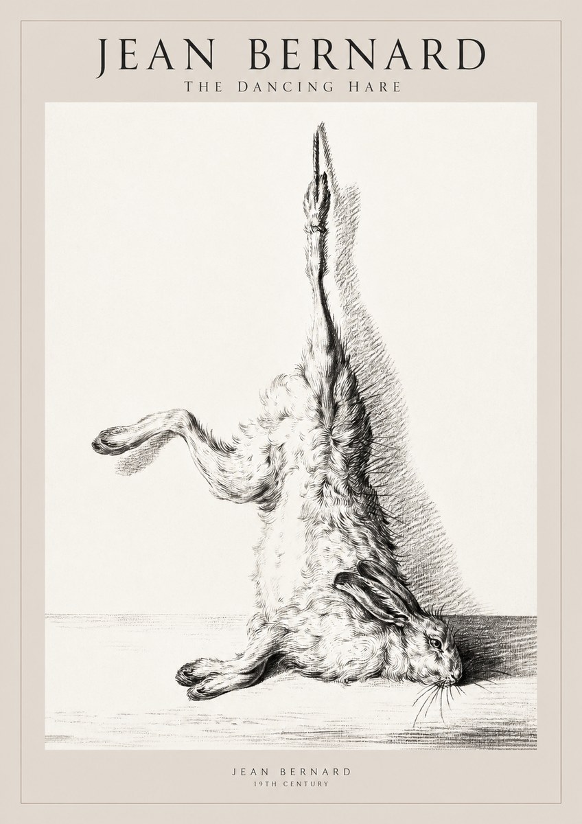Jean Bernard The Dancing Hare No1 - Affiche