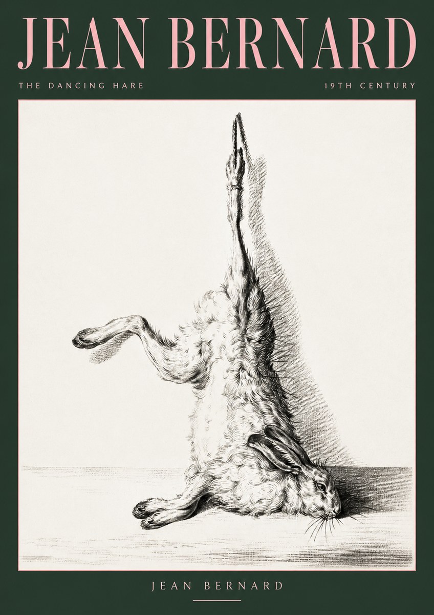 Jean Bernard The Dancing Hare No2 - Affiche
