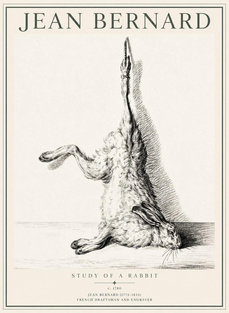 Jean Bernard The Dancing Hare No5 - Affiche
