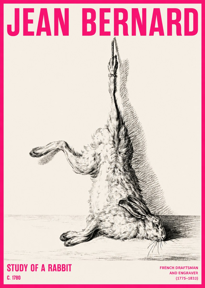 Jean Bernard The Dancing Hare No6 - Affiche