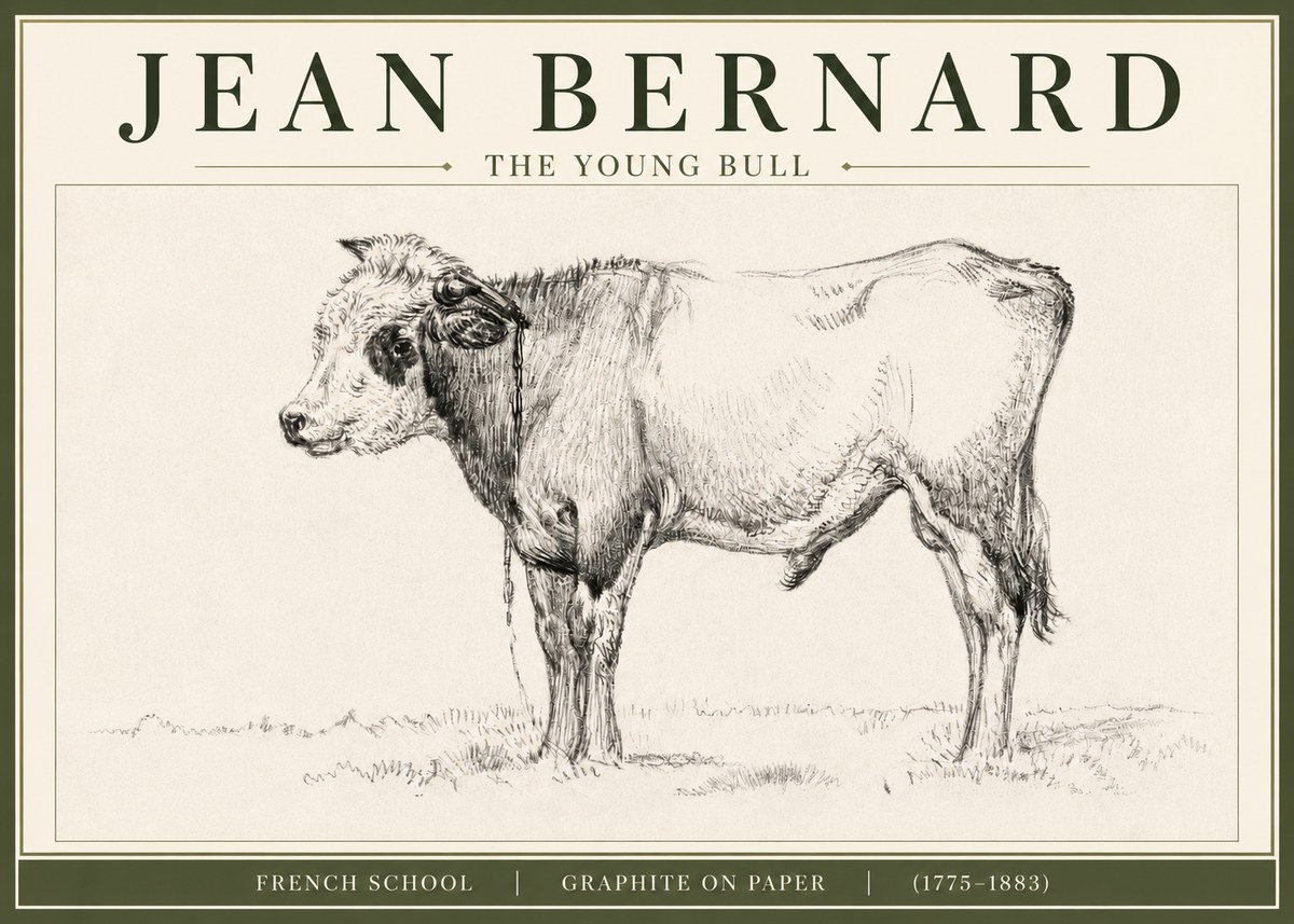 Jean Bernard The Young Bull No3 - Affiche
