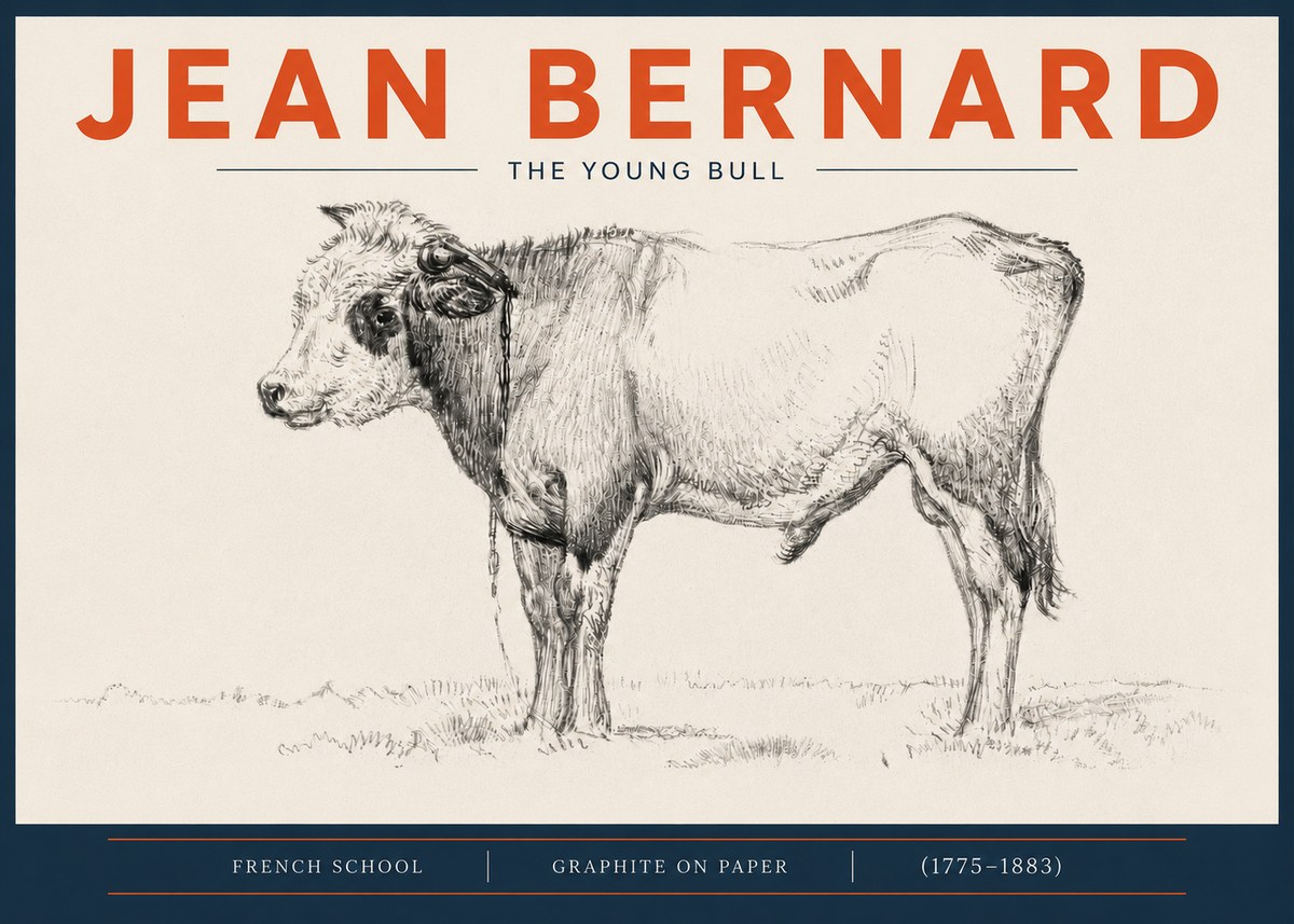 Jean Bernard The Young Bull No4 - Affiche