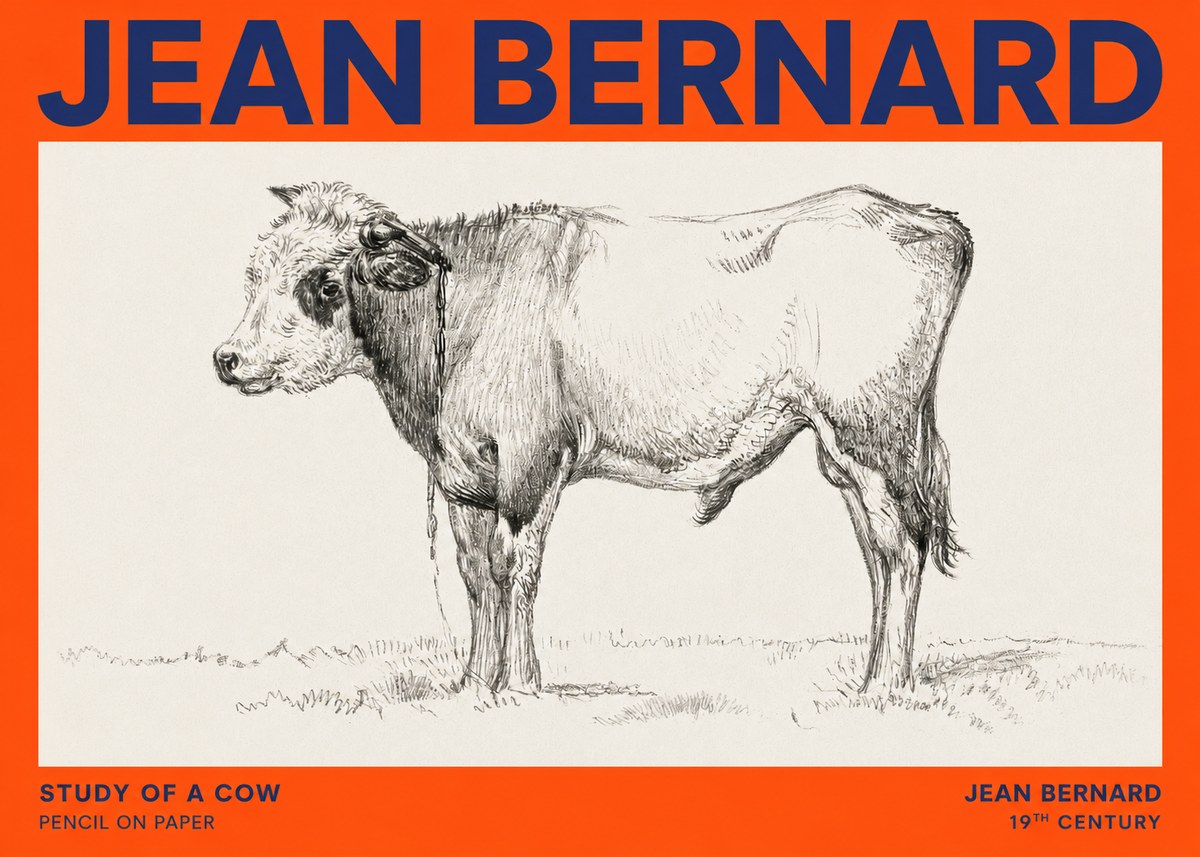 Jean Bernard The Young Bull No6 - Affiche