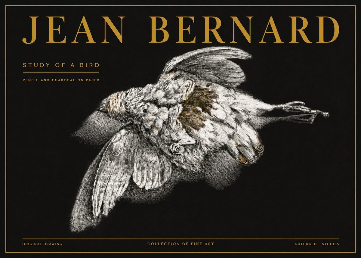 Jean Bernard Study of a Bird III No5 - Affiche