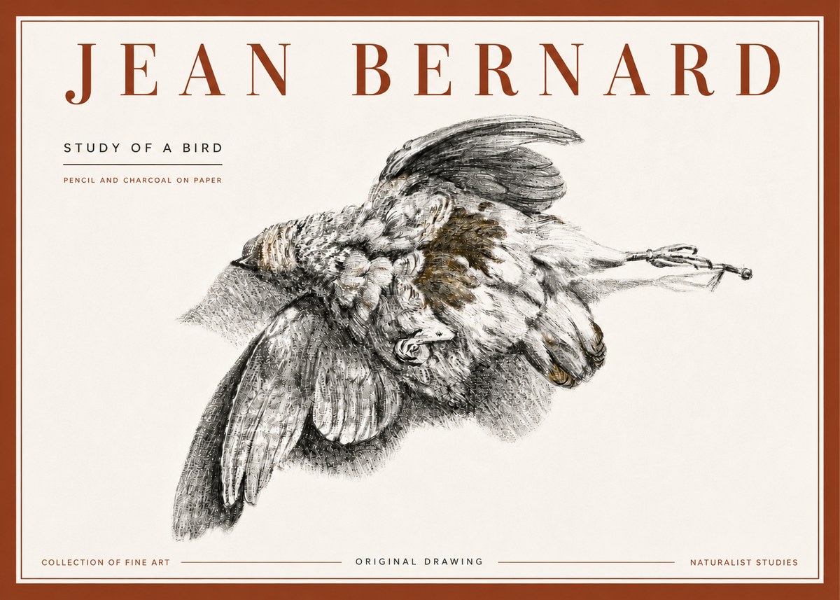 Jean Bernard Study of a Bird III No6 - Affiche