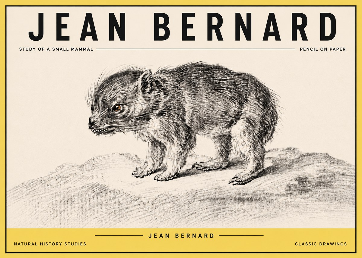 Jean Bernard Study of a Small Mammal No4 - Affiche