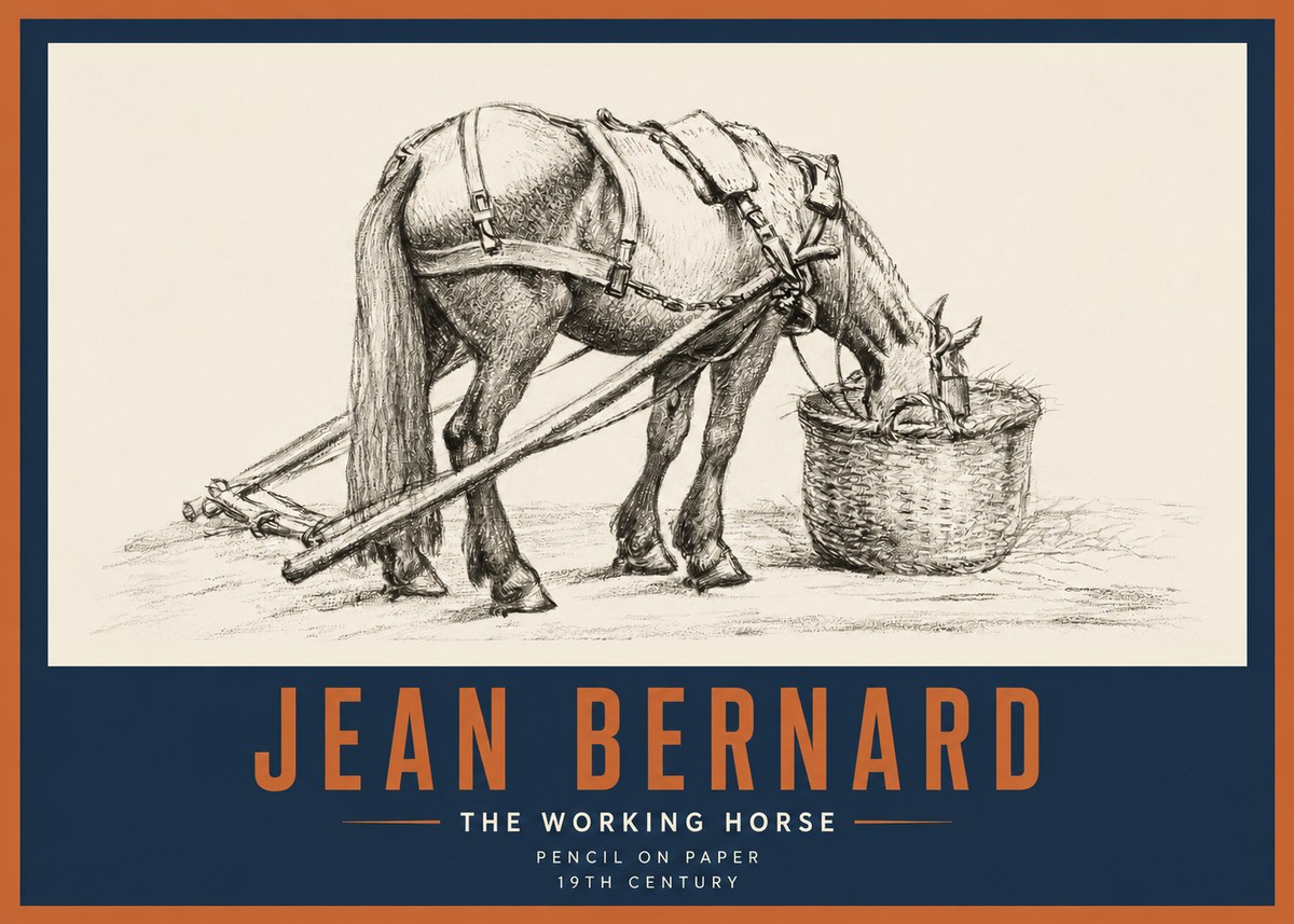 Jean Bernard The Working Horse No2 - Affiche