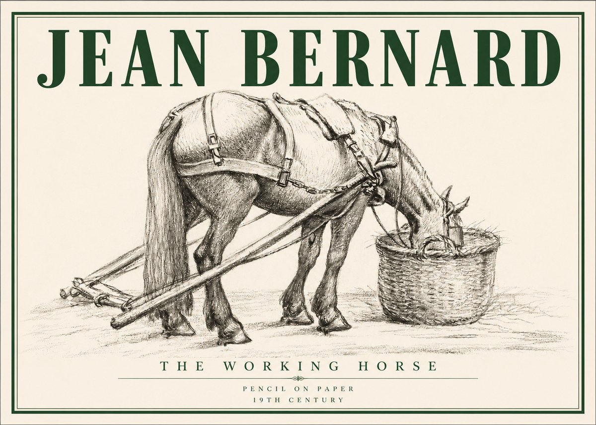 Jean Bernard The Working Horse No3 - Affiche